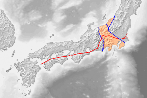 tectonic map of southwest Japan