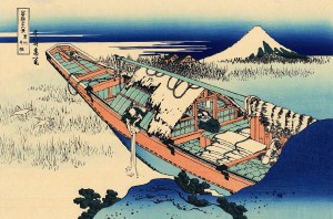 hokusai 36 ansichten mount fuji 19 Ushibori in the Hitachi province