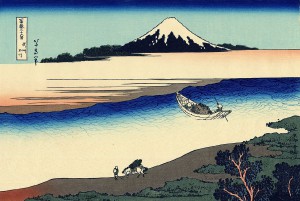 hokusai 36 ansichten mount fuji 22 Tama river in the Musashi province
