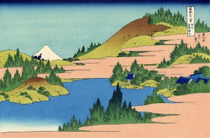 hokusai 36 ansichten mount fuji 28 The lake of Hakone in the Segami province