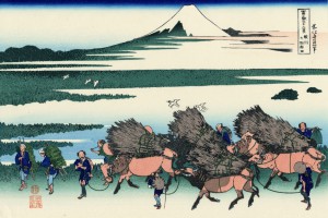 hokusai 36 ansichten mount fuji 31 Ono Shindon in the Suraga province