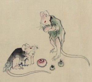 hokusai Mice in council