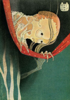hokusai blatt serie hundert gespenstergeschichten Gespenst
